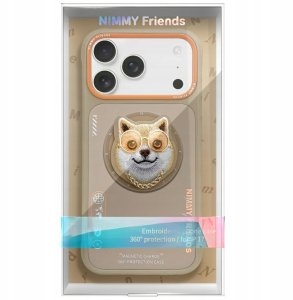 Etui Nimmy Glasses Cool Dog MagSafe do iPhone 17 Pro Max beżowy 2