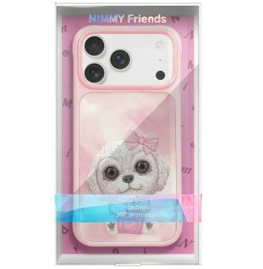 Etui Nimmy Big Eyed Pet 2.0 Dog do iPhone 17 Pro Max różowy 2