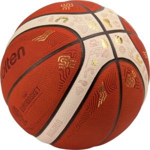 Molten B7G5000-E5Z Piłka do koszykówki EUROBASKET 2025 Oficjalna piłka meczowaOficjalna piłka meczowa FIBA EuroBasket 2025 B7G5000E5Z, skóra naturalna, certyfikat FIBA Approved, turniejowy design. Do gry indoor, rozmiar 7. 5