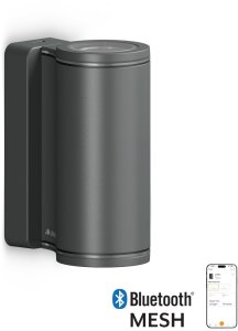 Oprawa elewacyjna bez czujnika  L940 S PIR, z Bluetooth 14.5W 2xGU-10 3000K,  1240lm IP44  IK03 230V antracyt / aluminium, tworzywo 2