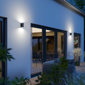 Oprawa elewacyjna bez czujnika  L940 S PIR, z Bluetooth 14.5W 2xGU-10 3000K,  1240lm IP44  IK03 230V antracyt / aluminium, tworzywo 3