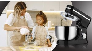 Robot planetarny mikser 3w1 hak trzepaczka mieszadło 6 poziomów misa 6 l 3200 W RETOO 4