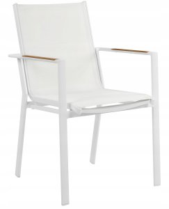 Zestaw 4 krzeseł ogrodowych BUSSETO Metal Biały 5