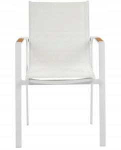 Zestaw 4 krzeseł ogrodowych BUSSETO Metal Biały 6