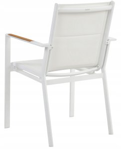 Zestaw 4 krzeseł ogrodowych BUSSETO Metal Biały 7