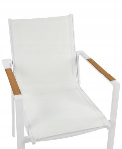 Zestaw 4 krzeseł ogrodowych BUSSETO Metal Biały 8