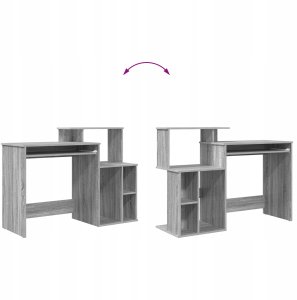 Biurko vidaXL Szare 120.5 cm x 44 cm 10