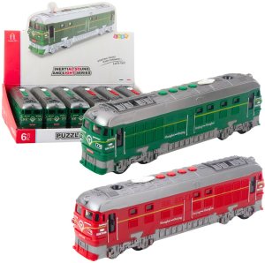 Pociąg Zabawkowy Efekty Świetlne Dźwięki Melodie Światła Para Wodna 2