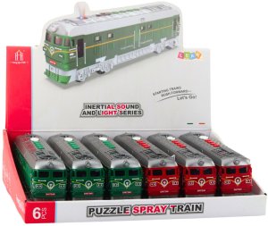 Pociąg Zabawkowy Efekty Świetlne Dźwięki Melodie Światła Para Wodna 5