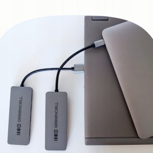 Adapter Basic HUB Greencell USB-A 4in1 (4×USB 3.0) – szybki transfer 5 Gb/s, aluminiowa obudowa 3