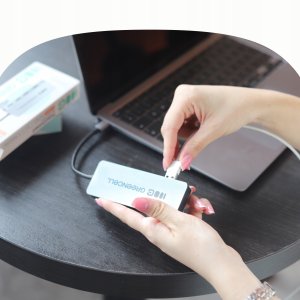 Adapter Basic HUB Greencell USB-C 4in1 (4×USB-A 3.0) – szybki transfer do 5 Gb/s, aluminiowa obudowa 6