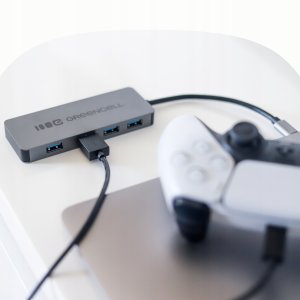 Adapter Basic HUB Greencell USB-C 4in1 (4×USB-A 3.0) – szybki transfer do 5 Gb/s, aluminiowa obudowa 8