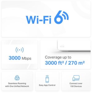 MERCUSYS Halo H80X(1-pack) WiFi6 Mesh (AX3000,2,4GHz/5GHz,3xGbELAN/WAN) 3