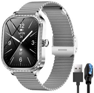 SMARTWATCH WATCH ZEGAREK AMOLED BLUETOOTH ROZMOWY MENU PL DAMSKI SMARTBAND MK88 19