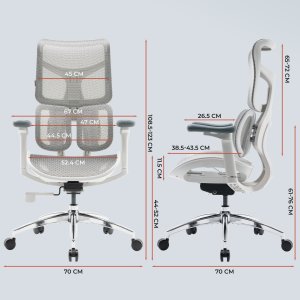 Fotel gamingowy Sihoo DORO S100 Mesh White 9
