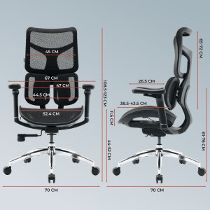 Fotel gamingowy Sihoo DORO S100  Mesh Black 9