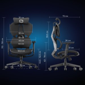 Fotel gamingowy Sihoo X5C Mesh Black 6