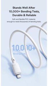 Kabel USB Baseus USB-A - Lightning 2 m Biały (P10377702213-01) 3