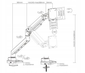 UCHWYT BIURKOWY MONITORA BRATECK-LDT69-C012 BRATECK 7