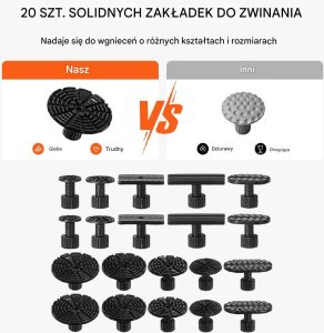 Zestaw PDR do usuwania wyciągania wgnieceń 107 szt. Duży XXL 4