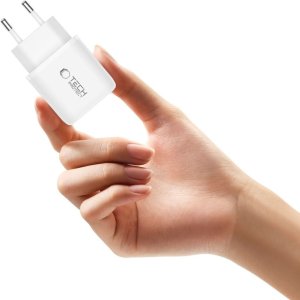 Ładowarka sieciowa Tech-Protect NCA20 USB-A, USB-C Network Charger PD 20W / QC3.0 White 5