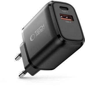 Ładowarka sieciowa Tech-Protect NCA20 USB-A, USB-C Network Charger PD 20W / QC3.0 Black 2