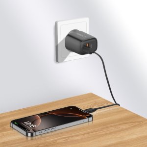 Ładowarka sieciowa Tech-Protect NCA20 USB-A, USB-C Network Charger PD 20W / QC3.0 Black 6