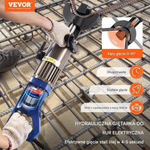 Elektryczna hydrauliczna giętarka do rur 1500W 12-22 mm 7