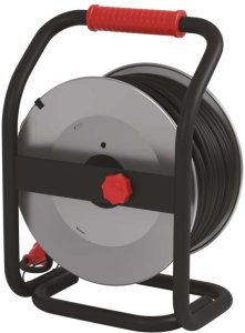 Emos Przedłużacz P084505 zwijany guma/guma 4 gniazda, 3x1,5, 50m metal 5