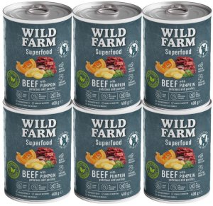 WILD FARM Superfood Beef 6x400g bezzbożowa karma dla psa 2