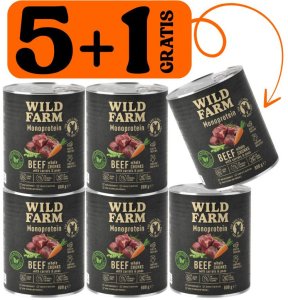 Wild Farm WILD FARM Monoprotein Beef 5x800g + 800g hipoalergiczna karma dla psa 2