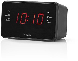 Nedis Radiobudzik CLAR002BK LED AUX projekcja 2x budzik FM Czarny 4