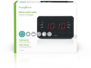 Nedis Radiobudzik CLAR002BK LED AUX projekcja 2x budzik FM Czarny 6