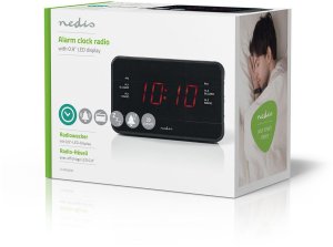 Nedis Radiobudzik CLAR002BK LED AUX projekcja 2x budzik FM Czarny 7