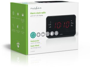 Nedis Radiobudzik CLAR002BK LED AUX projekcja 2x budzik FM Czarny 8