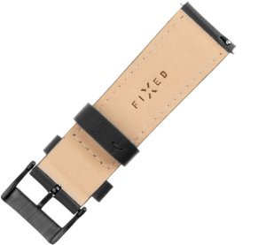 Fixed | Leather Strap with Quick Release 20mm for Smartwatch | Black 3
