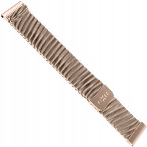 Fixed Fixed | Mesh Strap with Quick Release, 18mm, Stainless Steel Mesh Strap for Smartwatch | Gold 2