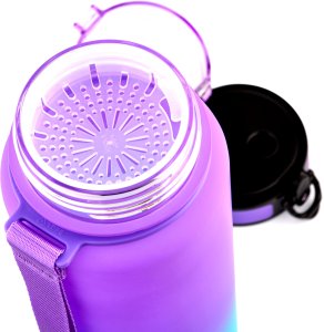 Meteor Bidon sportowy 1000 ml fioletowy/błękitny 3