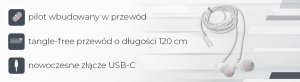 Słuchawki Aiwa Słuchawki AIWA douszne ESTM-50USB-C/WT białe 4
