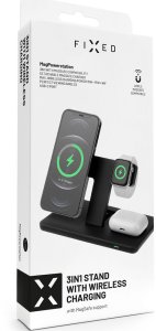 Fixed | MagPowerstation 3-in-1 wireless charging stand with MagSafe mount support | FIXMPOS-BK 12