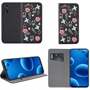 Etui do Samsung M52 5G MAGNET WZORY CASE PORTFEL + SZKŁO 9H 2