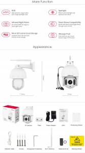 Obrotowa Kamera IP Foscam SD8P Biała 8 MPIX WiFi Biała 6