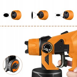 Pistolet Do Malowania Ścian Elektryczny Agregat Malarski 3 Dysze 70DIN 550w 6