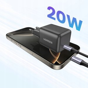 Ładowarka sieciowa UGREEN X512 20W GaN USB-C szara 3