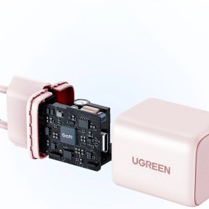 Ładowarka sieciowa UGREEN X512 20W GaN USB-C różowa 5