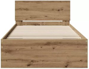 Ramka łóżka bez materaca i zagłówka Dąb Rzemieślniczy 90x200 cm Lumarko! 2