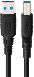 Kabel USB MicroConnect USB-A - USB-B 2 m Czarny (ColorFlex USB 3.2 A-B Gen 1) 4