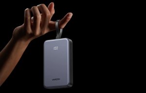 Powerbank UGREEN PB505 20000mAh USB-A, USB-C 20W + wbudowany kabel USB-C szary 4