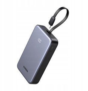 Powerbank UGREEN PB505 20000mAh USB-A, USB-C 20W + wbudowany kabel USB-C szary 10