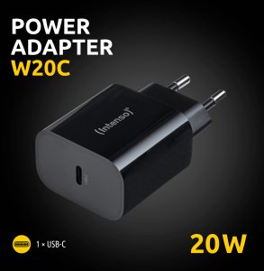 Intenso 7802010 adapter zasilający/ inwentor Wewnętrzna 20 W Czarny 2